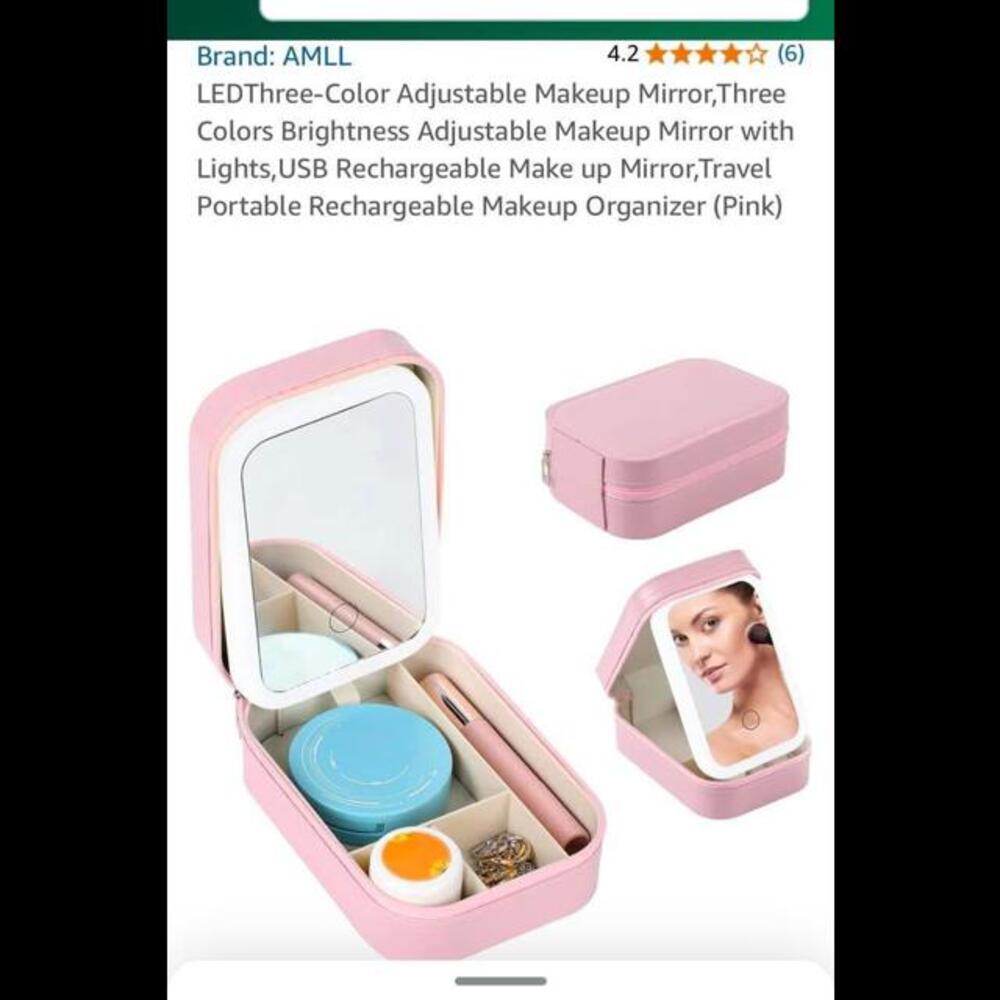 LED Adjustable Makeup Mirror, Brightness Adjustable Makeup Mirror with Lights